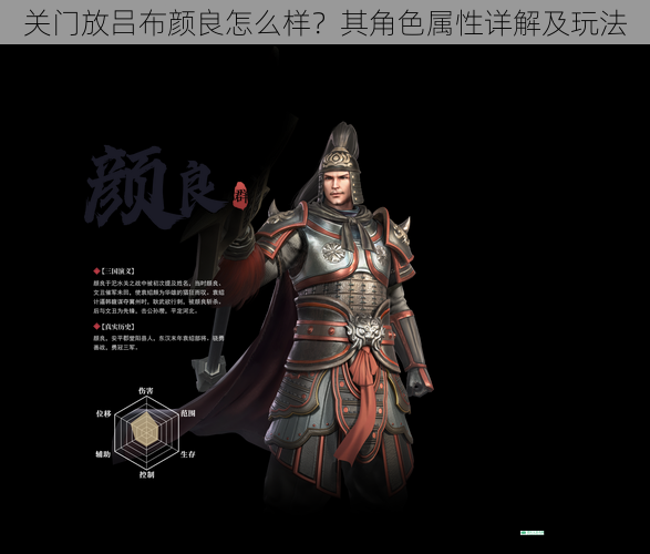 关门放吕布颜良怎么样?其角色属性详解及玩法