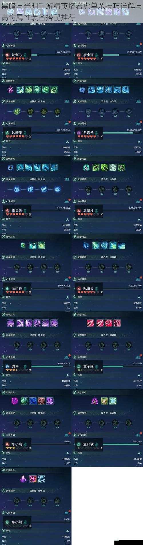 黑暗与光明手游精英熔岩虎单杀技巧详解与高伤属性装备搭配推荐
