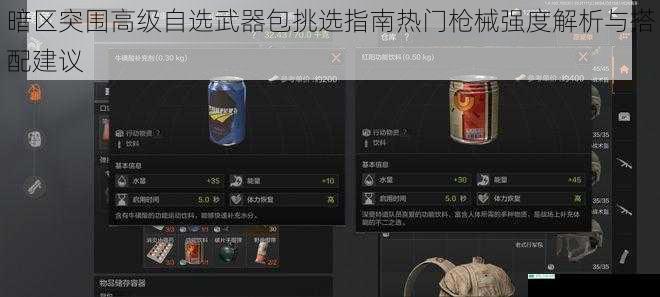 暗区突围高级自选武器包挑选指南热门枪械强度解析与搭配建议