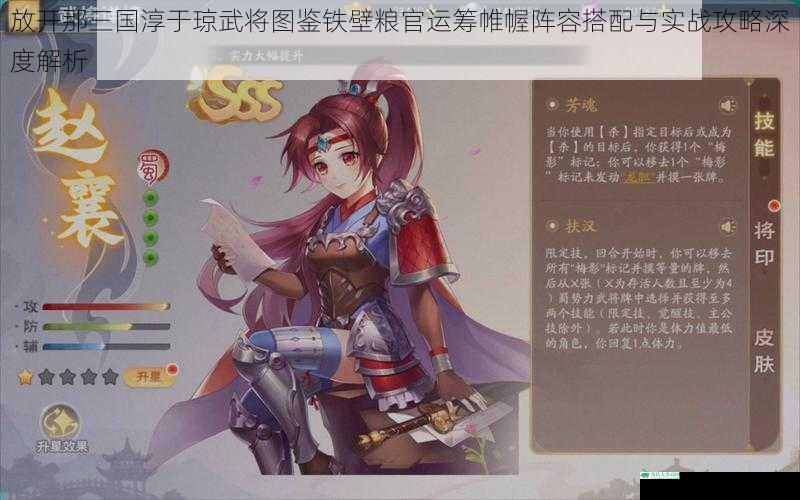 放开那三国淳于琼武将图鉴铁壁粮官运筹帷幄阵容搭配与实战攻略深度解析
