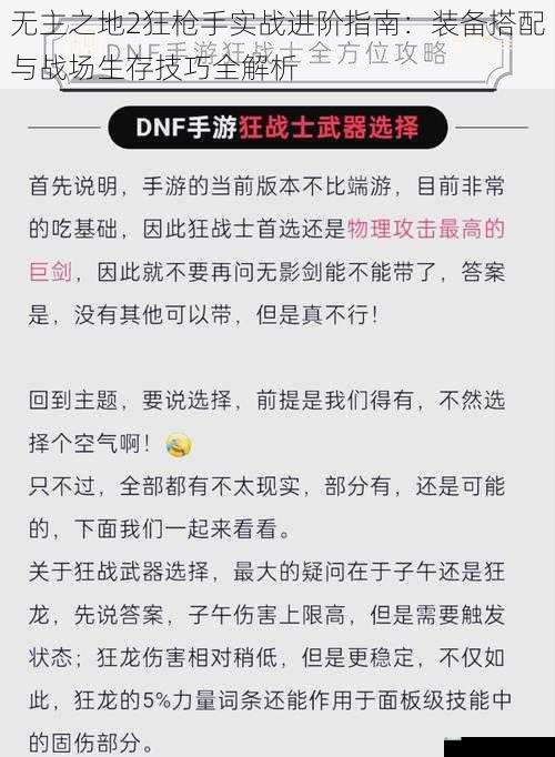 无主之地2狂枪手实战进阶指南：装备搭配与战场生存技巧全解析