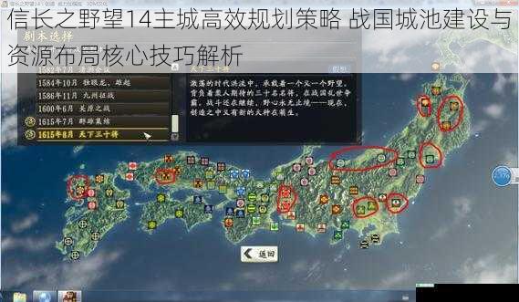 信长之野望14主城高效规划策略 战国城池建设与资源布局核心技巧解析