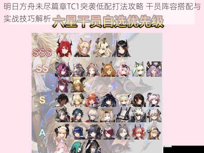明日方舟未尽篇章TC1突袭低配打法攻略 干员阵容搭配与实战技巧解析