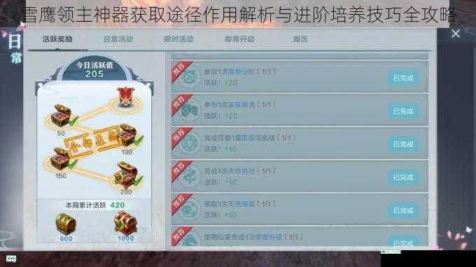 雪鹰领主神器获取途径作用解析与进阶培养技巧全攻略