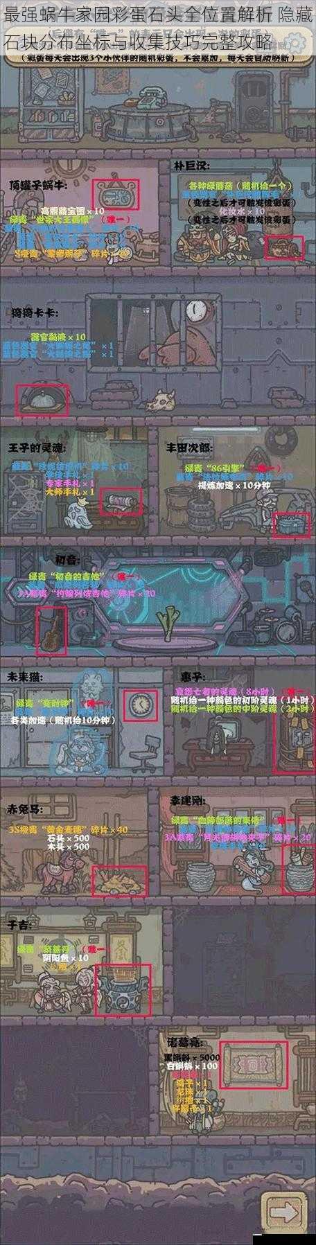 最强蜗牛家园彩蛋石头全位置解析 隐藏石块分布坐标与收集技巧完整攻略