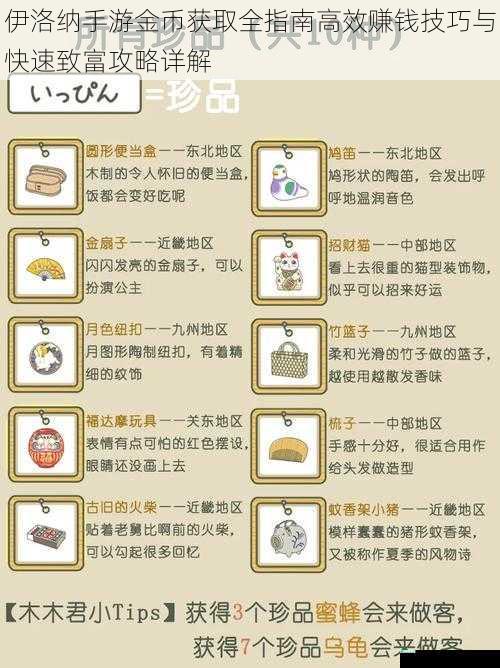 伊洛纳手游金币获取全指南高效赚钱技巧与快速致富攻略详解