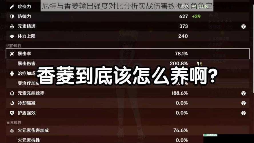 满命班尼特与香菱输出强度对比分析实战伤害数据及角色定位解析