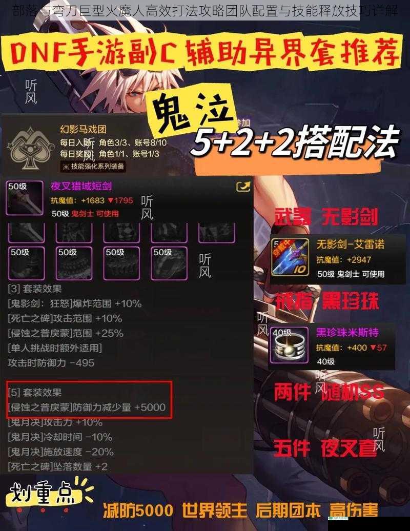 部落与弯刀巨型火魔人高效打法攻略团队配置与技能释放技巧详解