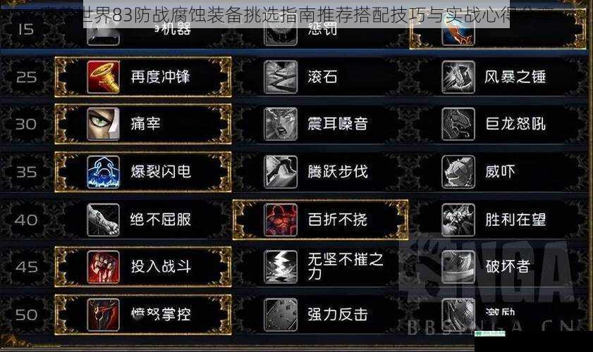 魔兽世界83防战腐蚀装备挑选指南推荐搭配技巧与实战心得分享