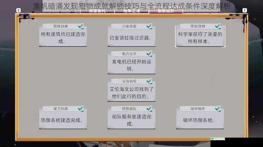 渔帆暗涌发现猎物成就解锁技巧与全流程达成条件深度解析