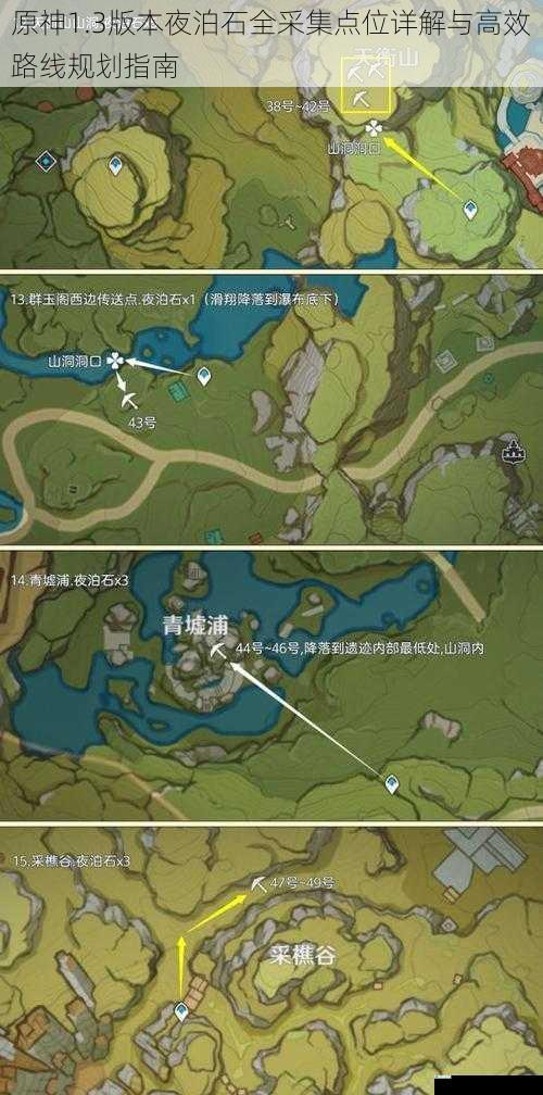 原神1.3版本夜泊石全采集点位详解与高效路线规划指南