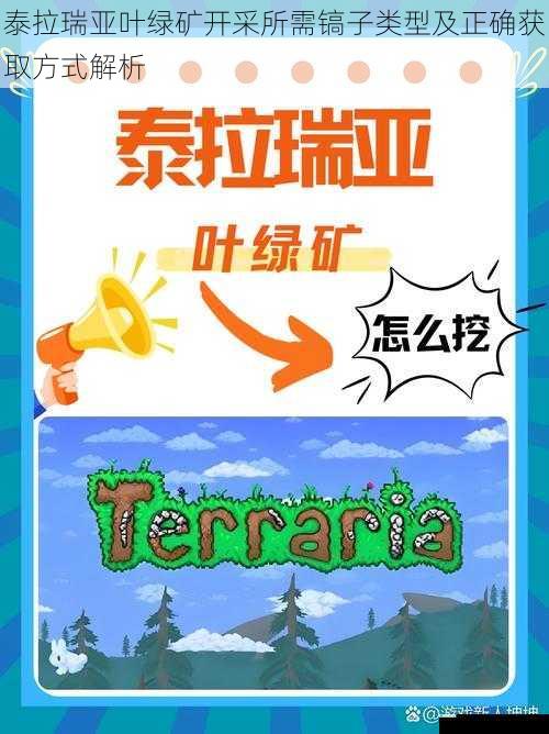 泰拉瑞亚叶绿矿开采所需镐子类型及正确获取方式解析