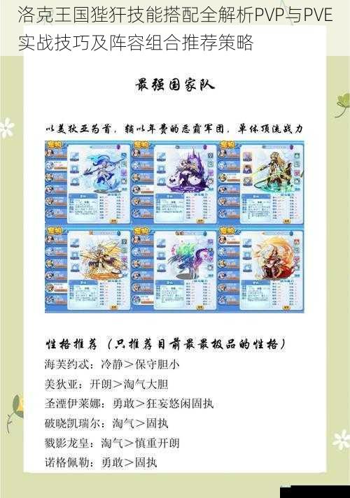 洛克王国狴犴技能搭配全解析PVP与PVE实战技巧及阵容组合推荐策略