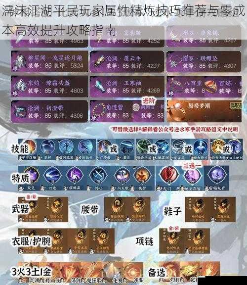 濡沫江湖平民玩家属性精炼技巧推荐与零成本高效提升攻略指南