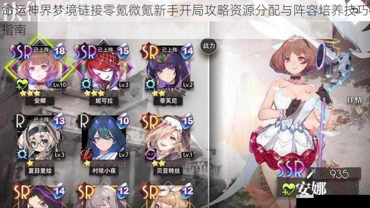 命运神界梦境链接零氪微氪新手开局攻略资源分配与阵容培养技巧指南