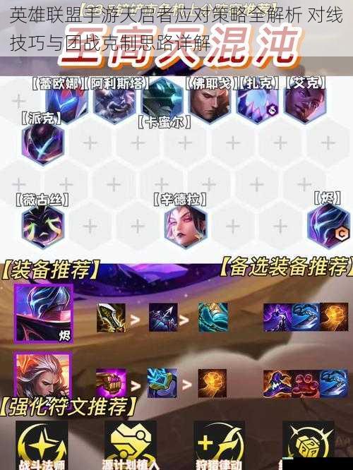 英雄联盟手游天启者应对策略全解析 对线技巧与团战克制思路详解