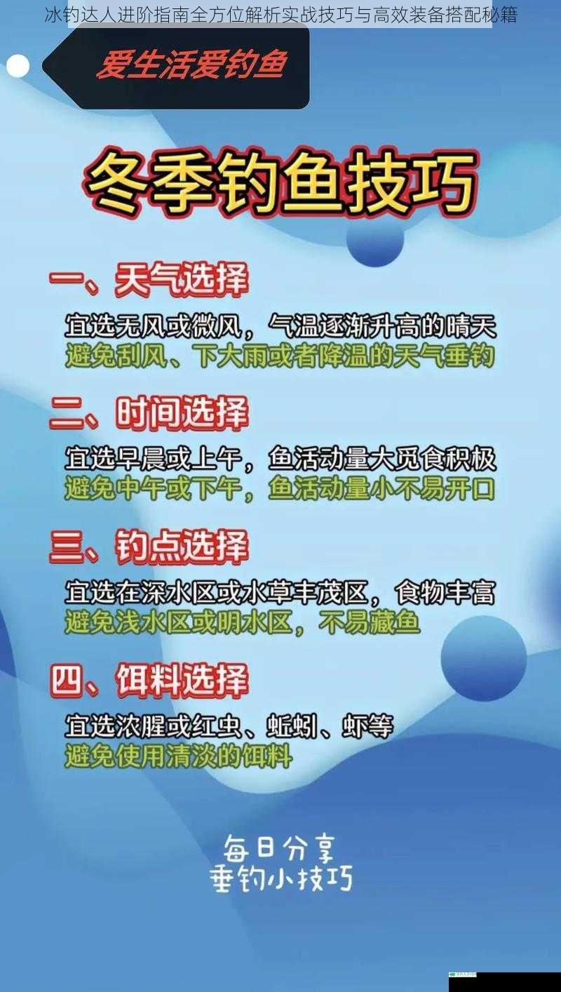 冰钓达人进阶指南全方位解析实战技巧与高效装备搭配秘籍