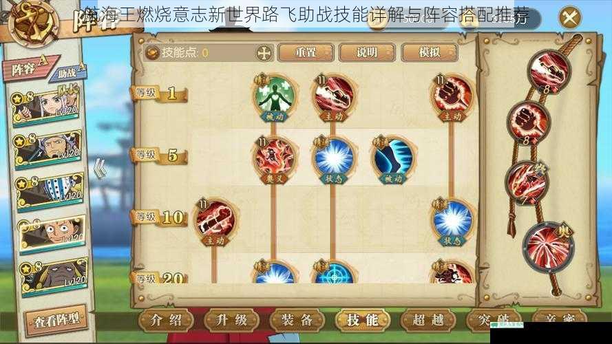 航海王燃烧意志新世界路飞助战技能详解与阵容搭配推荐