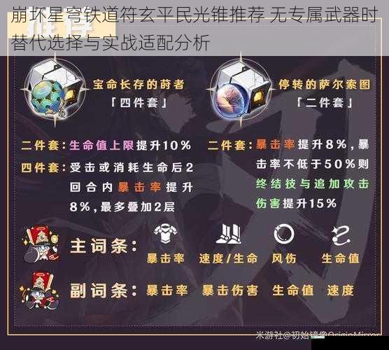 崩坏星穹铁道符玄平民光锥推荐 无专属武器时替代选择与实战适配分析