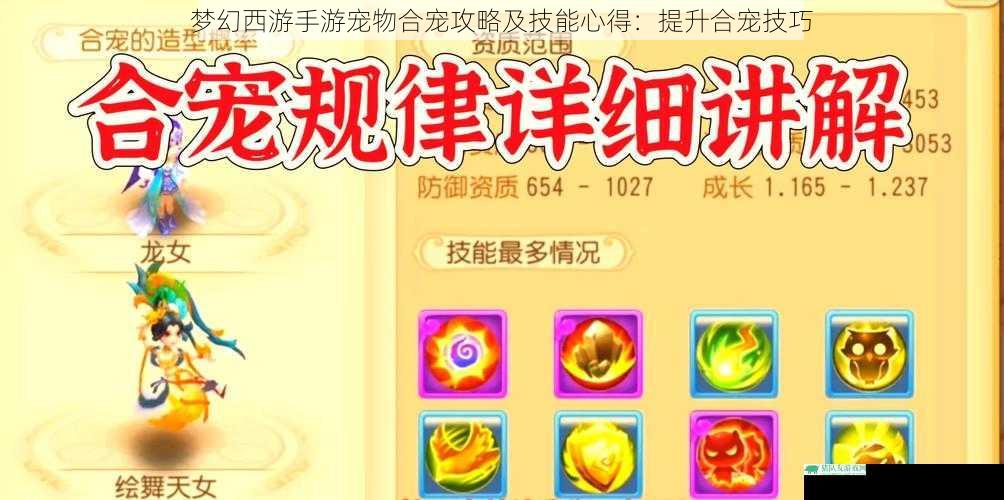 梦幻西游手游宠物合宠攻略及技能心得:提升合宠技巧