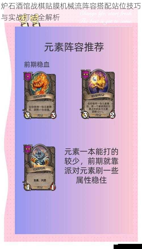 炉石酒馆战棋贴膜机械流阵容搭配站位技巧与实战打法全解析
