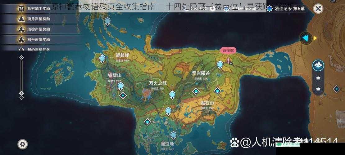 原神鹮巷物语残页全收集指南 二十四处隐藏书卷点位与寻获路线解析