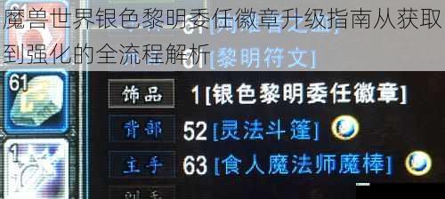 魔兽世界银色黎明委任徽章升级指南从获取到强化的全流程解析